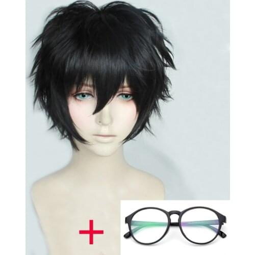 Game P5 Persona 5 Kurusu Akira Joker Hero Short Black Cosplay Costume Wig Heat Resistant Synthetic Hair Wigs + Wig Cap