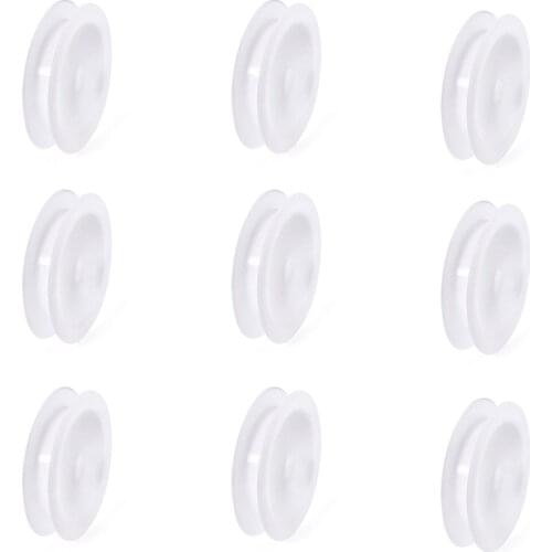 50pcs 67~69x14mm White Plastic Empty Spools Thread Bobbins for Wire Cord Ends Sewing String Tools Sets Hole: 10.5mm