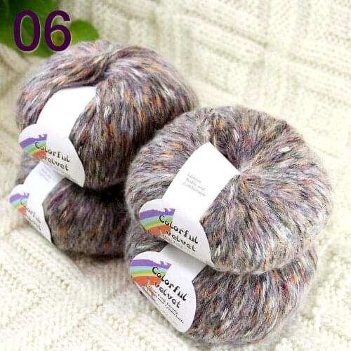 Sale 4SkeinsX50gr Luxury Soft MOHAIR Colorful Shawls Hand Knit Crochet Yarn Colorful Grey 824-06-4