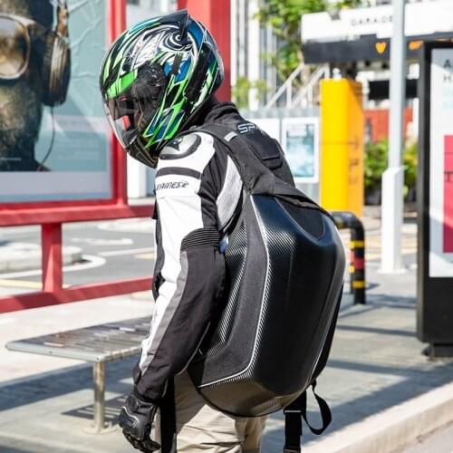Black Mens Motorcycle Bag Waterproof Moto Backpack Bag Cycling Backpack Motorcycle Carbon Fiber Racing Backpack Luggage Bags
