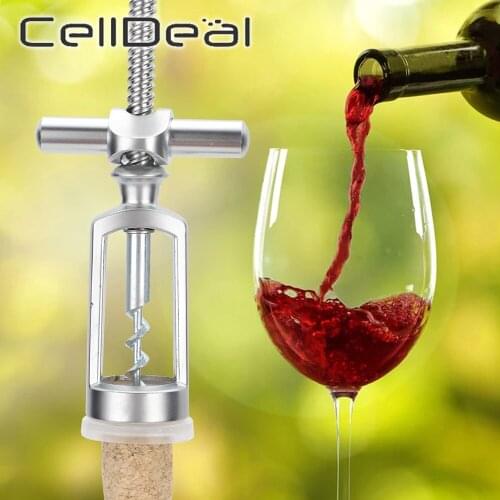 Creative Wine Bottle Opener Effortless Manual Bottle Stopper Corkscrew Driller Remover Accessories for Kitchen Home and Bar