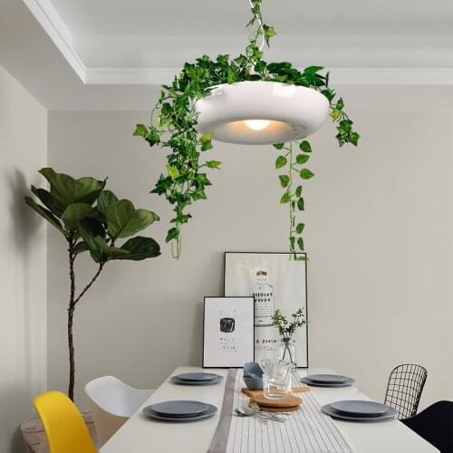 Nordic LED E27 Plant Pendant Lights Creativity Decoration Home Lampara Techo Use For Living Room Dining Room Bedroom AC85-265V