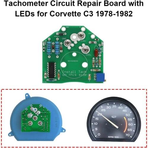 Tachometer Circuit Repair Board with LEDs for Corvette C3 1978-1982