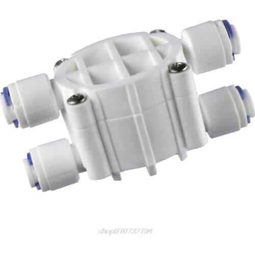 1/4" OD Tube 4 Way Valve Auto Shut Off Pressure Regulator Aquarium Water Purifier Reverse Osmosis Machine Water Filter Parts N12