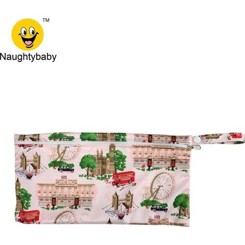 Naughtybaby wet bag waterproof maternity bag for menstrual pads breast pad nursing pad reusable snack bags 17*33cm for face mask
