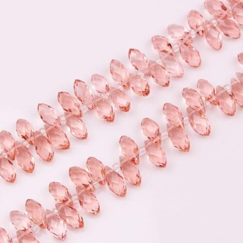 Jewelry DIY Beads Cheap Crystal Glass Loose Charm Bead Supplier 198pcs/lot Dark Pink Tear Drops Dress Bag Decoration