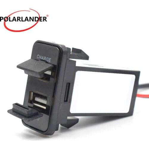 Adapter socket Charger5V2.1A for Nissan for Toyota for Honda for Mitsubishi for MazdaDual USB interface port Car Charger