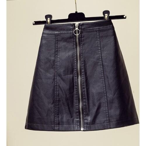 Pu Leather Mini Female Plus Large Size Korean Oversized Vintage WomenS Pencil Skirts Clothes Lady Trendy 2020 Autumn D0389