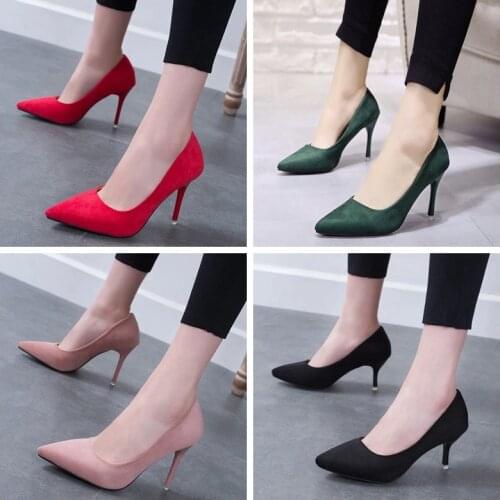 High Heels Women Stiletto Heels 2021 Spring New Pointed Black All-match Etiquette Women Professional Net Red Sexy Single Shoes