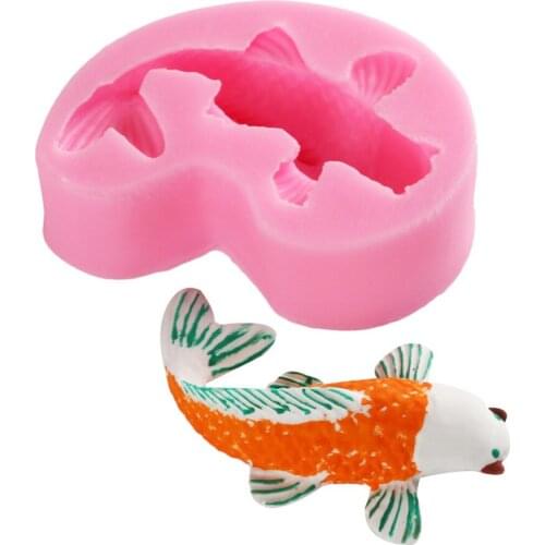 1pc Fish Shape Silicone Mold Jewelry Mold For DIY Cake Decorating Tools Pendant Charms Making Jewelry Cake Tools