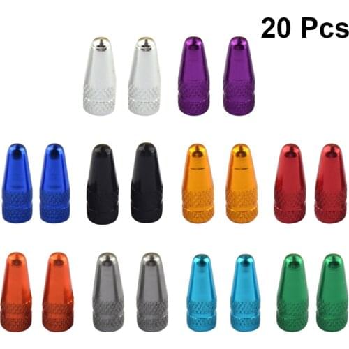 20pcs Presta Valve Cap Valve Presta Valve Caps Anodized Machined Aluminum Alloy French Style Bike Tire Valve Caps Dust Covers