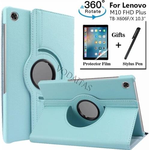 2020 New Case for Lenovo Tab M10 FHD Plus TB-X606F TB-X606X PU Leather Shell for Lenovo Tab M10 Plus 10.3 Funda Case +Film Pen