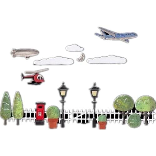 City Aircraft Landscape Extras Metal Cutting Dies Stencils for DIY Scrapbooking Album Stamp Card Embossing New 2019 Die Cut