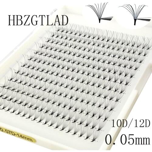 New 10D Russian Volume Eyelashes Extension intermediate Stem Pre made Fans C D curl Mink Lash Eyelash Individual Extensions