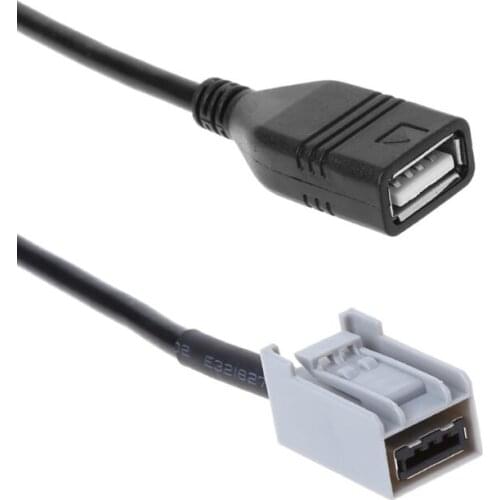 Aux USB Cable Adapter Female Port Extension Wire for honda Civic Jazz CR-V