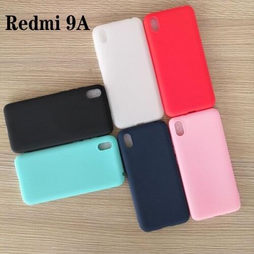 Candy color Case For Xiaomi Redmi 9A Matte Cover Redmi 9 A Silicone TPU Soft Back Cover Xiaomi Redmi 9A Case 6.53"