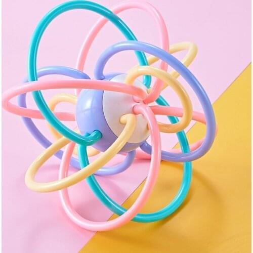 Hand-catch Baby Teether Ball One Thing, Dual-use Shake And Sound Molar Stick Can Be Boiled For 3-6-12 Months Baby Toy
