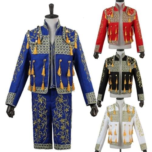 Spanish matador bullfighting dance costume European court suits fringed suit Halloween