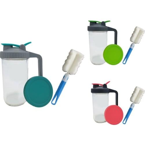 Mason Jars Drink Bottle with Handle Flip Pour Lids Mason Bottle Mason Jar Coffee Can Storage Mason Bottle