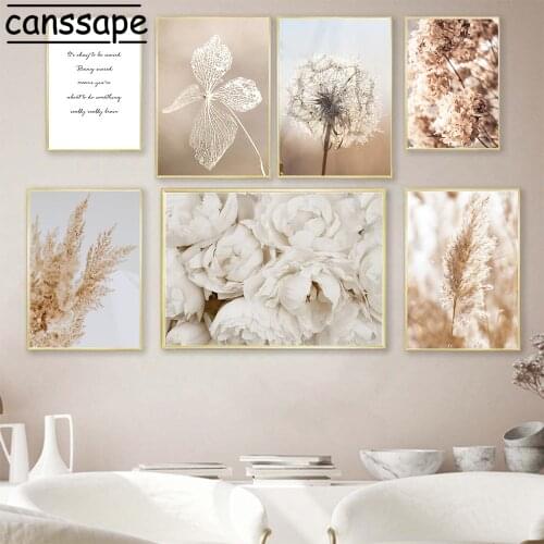 Landscape Canvas Painting Reed Wall Art Print Flowers Dandelion Posters And Prints Nordic Wall Paintings For Living Room Decor