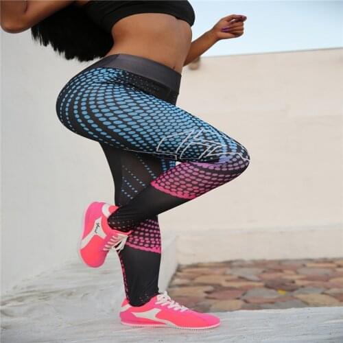 Popular design hot style leggings casual tight height waist yoga pants with digital print 7203