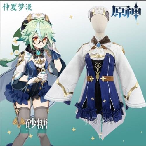 2020 hot Game The Genshin Impact cos Sucrose cosplay costume full set