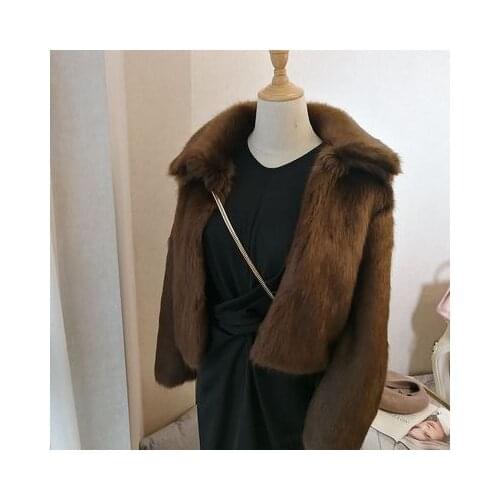 2020 New Style High-end Fashion Women Faux Fur Coat S96