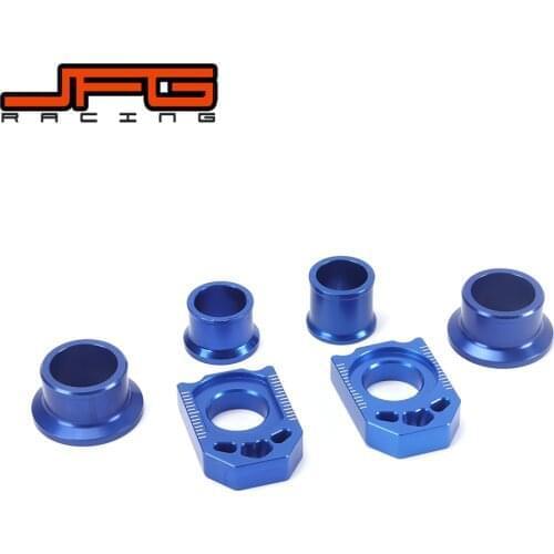 Motorcycle CNC Front Rear Wheel Hub Spacer Chain Adjust Axle Blocks For YAMAHA YZ250F 2012 2013 YZ450F 2010 2011 2012 2013