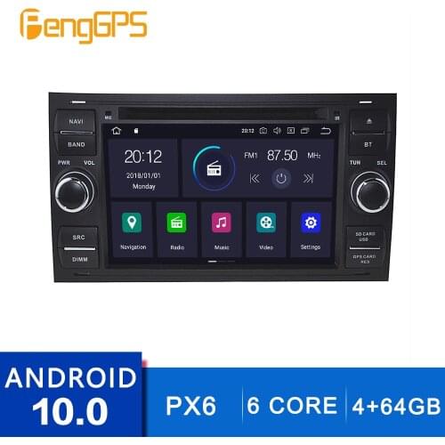Android 10.0 Multimedia Stereo For FORD FOCUS C-MAX FIESTA FUSION GALAXY TRANSIT KUGA GPS Navigation CD DVD Player Headunit