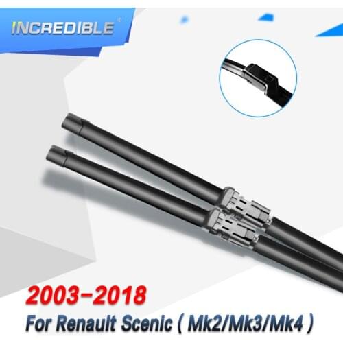INCREDIBLE Wiper Blades for Renault Scenic Fit Slider / Bayonet Arms Model Year from 2003 to 2018