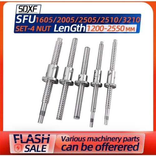 Precision ball screw-4 nut set grinding custom 1605 2005 2505 2510 3210 Provide a variety of lengths Factory direct sales