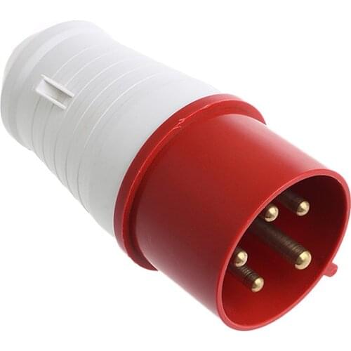 32 Amp 5pin Industrial Plug & Wall Socket 240-415V Weatherproof IP44 3P+N+E 32A