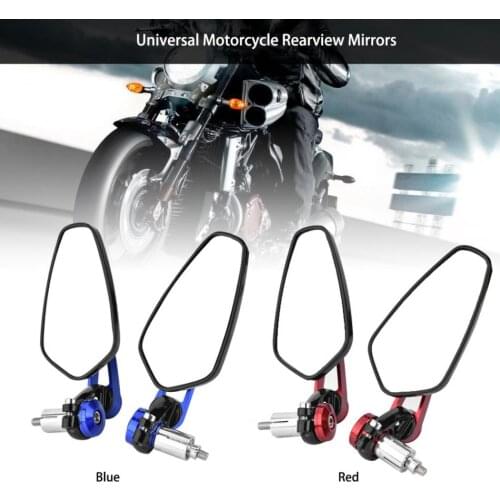 Motorcycle Handlebar Rear View Side Mirror Rearview Mirrors Aluminum Alloy 7/8" 22mm for Honda Suzuki Yamaha Kawasaki Scooter