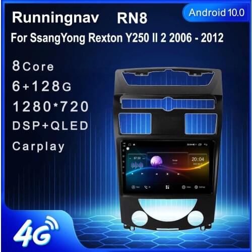 Runningnav For SsangYong Rexton Y250 II 2 2006 2007 2008 2009 2010-2012 Android Car Radio Multimedia Video Player Navigation GPS