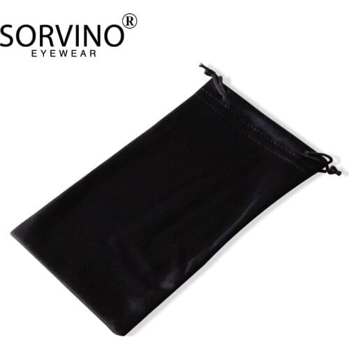 SORVINO 10PCS 2021 Brand Unisex Eyewear Accessories Bags For Glasses New Knitted Fabric Black Cloth Bags For Women Men Gifts