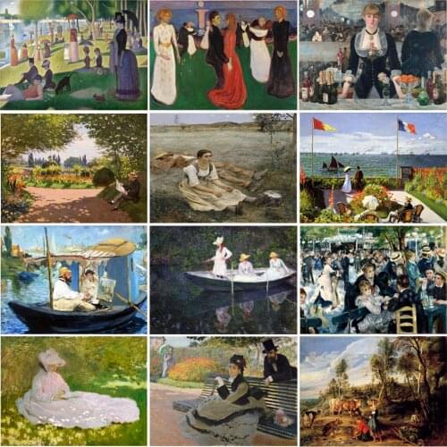 World Famous Paintings Character 5D DIY Embroidery Square/ Round Diamond Rhinestone Kit Home Decoration Diamond Painting