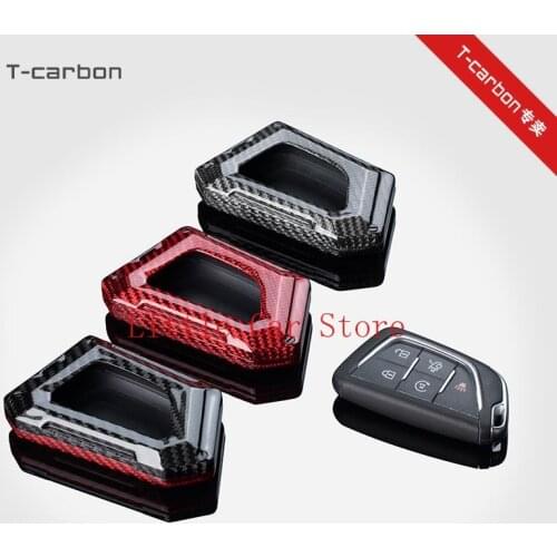 Carbon Fiber Key Fob Protective Cover Case For Cadillac CT4 CT5 CT6 Smart Keyless Fob