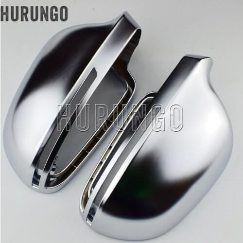 1 Pair of Matte Chrome Rearview Mirror Cover Protection Cap Car Styling Car Mirror Cover For Audi B8 A3 A4 A5 A6 S4 RS4 S6 RS6
