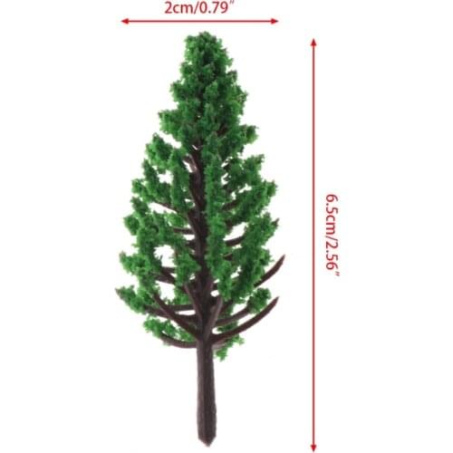 20pcs Model Trees Park Street Railroad House Layout Green Landscape Scenery