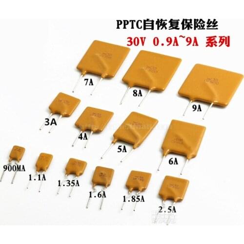 50-100PCS PPTC 30V Resettable Fuse RUEF090 110 135 160 185 250 300 400 500 600 700 800 900