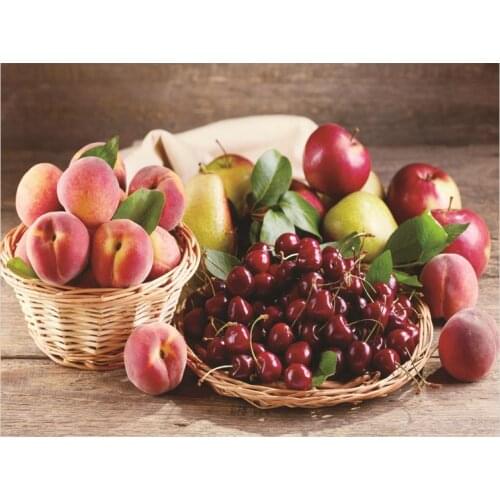 5D DIY Diamond Painting Fruit Bowl Full Square 3D Diamond Embroidery Cross Stitch Apple Needlework Mosaic Kit Rhinestone Crystle