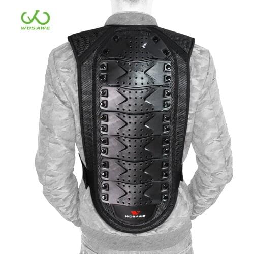 WOSAWE Adult Motorcycle Armor Vest Chest Back Protection Motocross Skiing Skateboard Safety Jacket Moto Wear Protective Gear