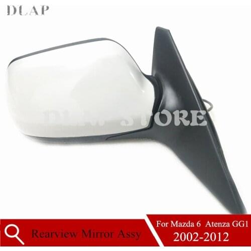 Auto Outer RearView Mirror Assy For Mazda 6 For Atenza GG1 2002-2012 3PINS 5PINS Side Mirror Folding Adjustable Lens Base Color
