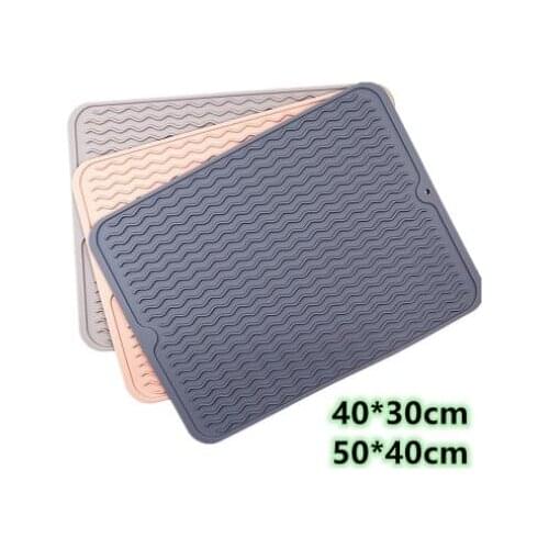 Large Multifuctional Silicone Drying Mats Heat Insulation Pot Holder Protector Dish Cups Draining Pad Table Rug Placemat Tray
