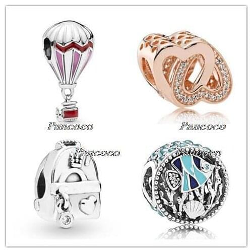 925 Sterling Silver Bead Charm Adventure Bag Charm Beads Fit Pandora Women Bracelet & Necklace Diy Jewelry