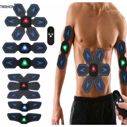 Abdominal Muscle Stimulator Trainer EMS Abs Weight Loss Fitness Equipment Training Electrostimulator Toner Exercise Sport Kit
