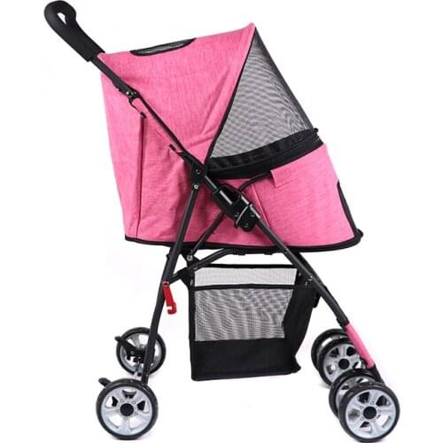 H Ultralight Dog Stroller/Cat Puppy Travelling Carrier Cart Dog Walking/Shopping Stroller Folding Pet Buggy House/Kennel Parm