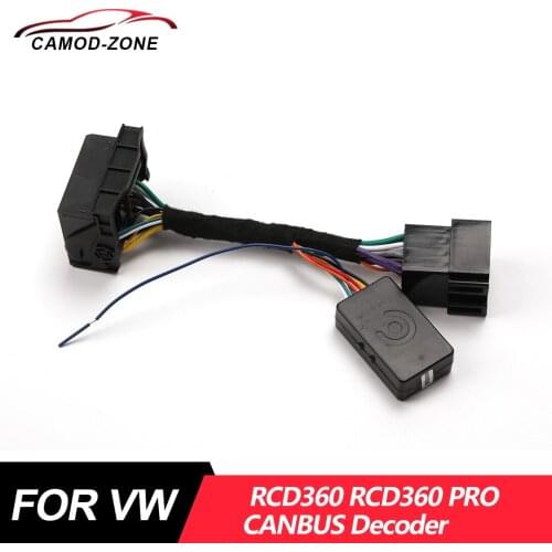 Car Plug & Play ISO Quadlock Adapter Cable CANBUS Decoder Simulator For VW Low profile RCD360 RCD360 PRO MIB Radio