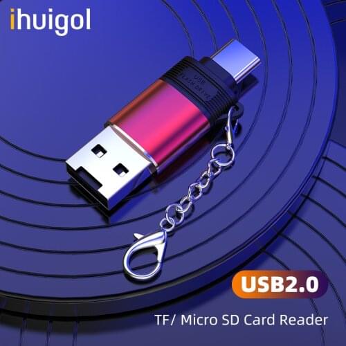 Ihuigol USB C TF/Micro SD Card Reader For Xiaomi mi 9 Samsung S10 S9 Huawei P40 P30 Pro USB to Type c Adapter Memory Card Reader