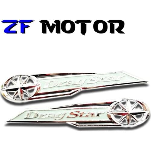 Classic Silver Dragstar Gas Tank Badge Emblem Drag Star Decals Stickers for Yamaha Vstar XVS XV 400 650 XV400 XVS400 1100